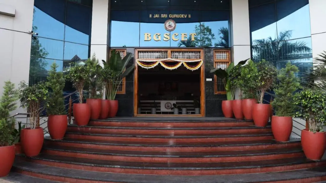 Festive BGSCET campus entrance