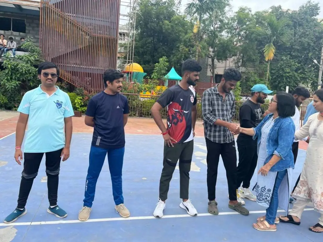 Students at the sports meet